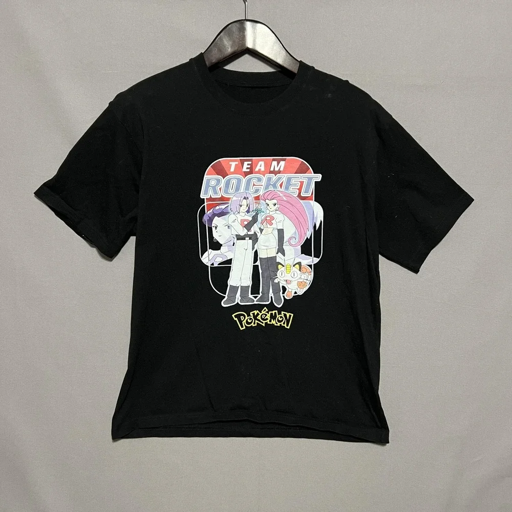 Pokemon Team Rocket Shirt Mens XL Black Jessie James Meowth Graphic Tee - Picture 1 of 6